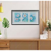 Muckup libre en bois marguerites